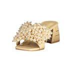 Laura Biagiotti Beige Polyurethane Women's Sandal Laura Biagiotti