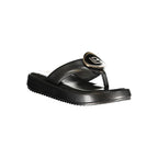 Laura Biagiotti Black Polyurethane Women's Sandal Laura Biagiotti