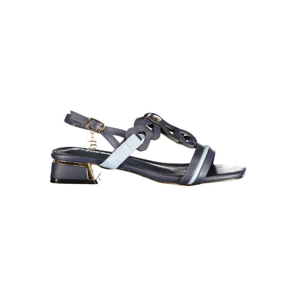 Laura Biagiotti Blue Polyurethane Women's Sandal Laura Biagiotti