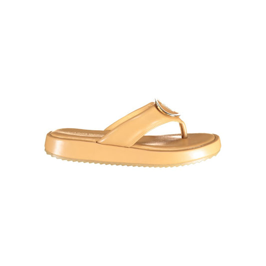 Laura Biagiotti Beige Polyurethane Women's Sandal Laura Biagiotti