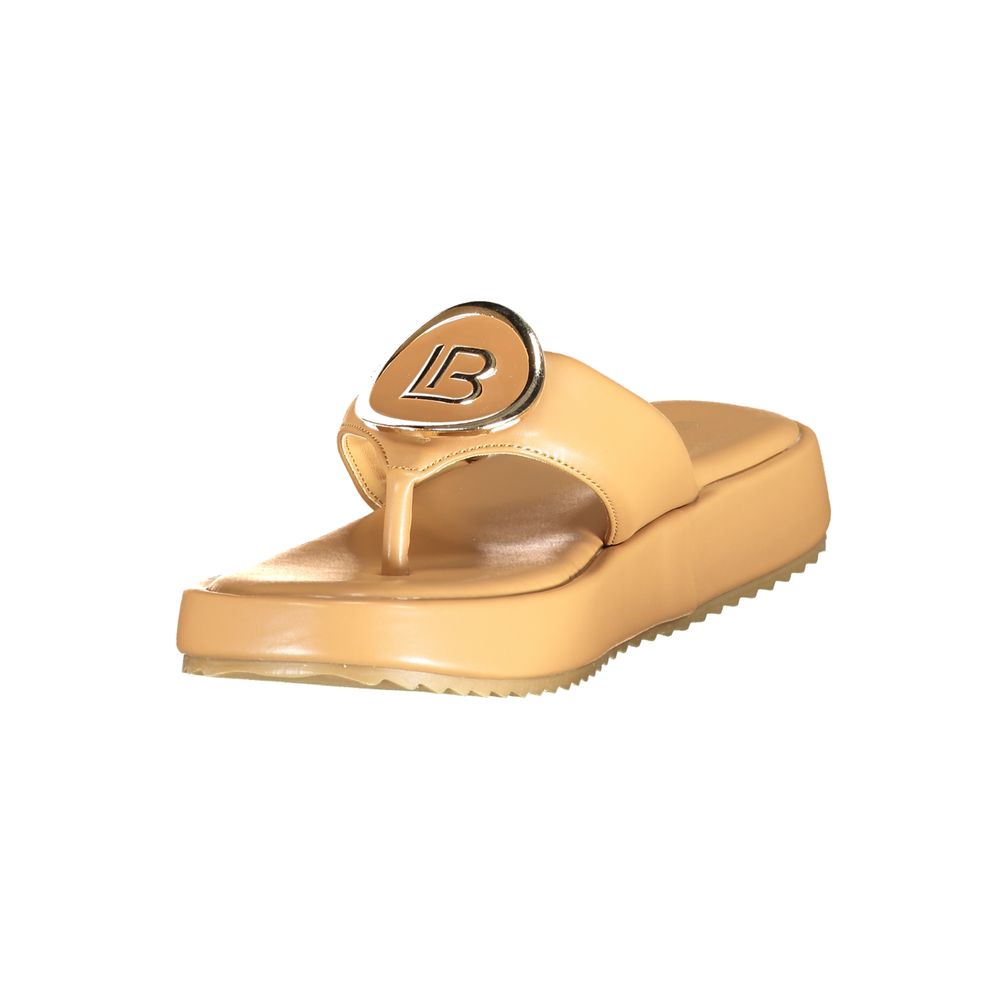 Laura Biagiotti Beige Polyurethane Women's Sandal Laura Biagiotti