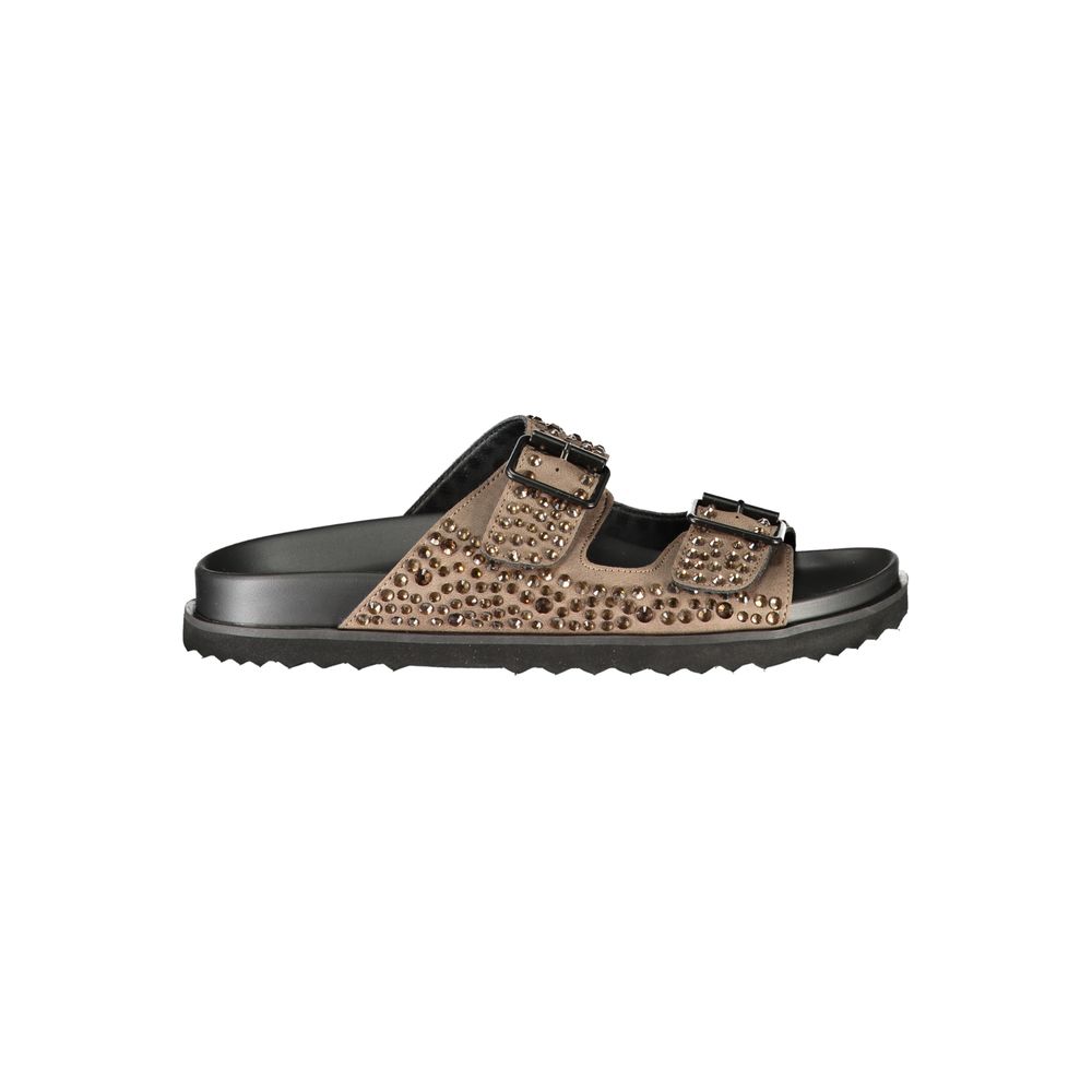 Laura Biagiotti Brown Polyurethane Women's Slipper Laura Biagiotti