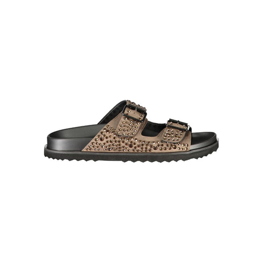 Laura Biagiotti Brown Polyurethane Women's Slipper Laura Biagiotti