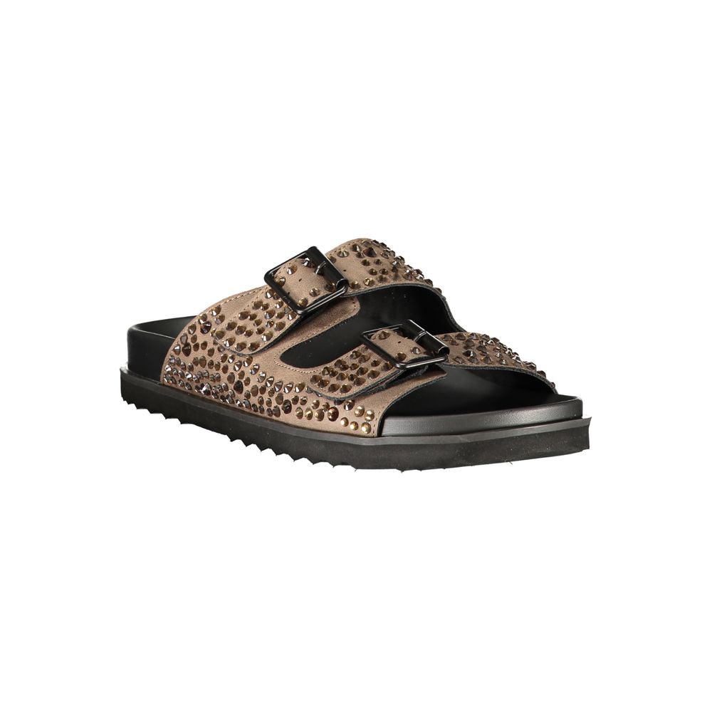 Laura Biagiotti Brown Polyurethane Women's Slipper Laura Biagiotti