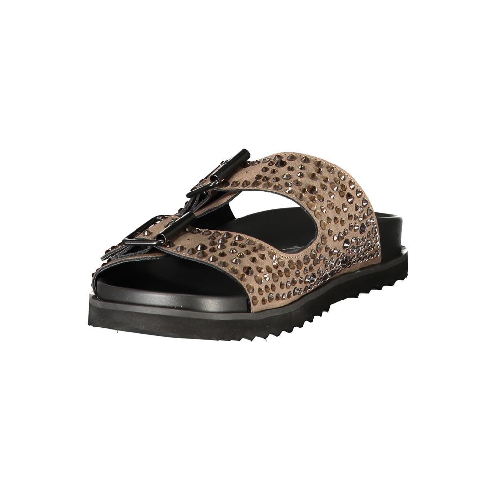Laura Biagiotti Brown Polyurethane Women's Slipper Laura Biagiotti