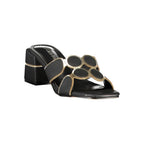 Laura Biagiotti Black Polyurethane Women's Sandal