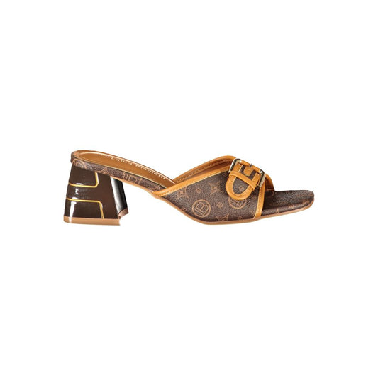 Laura Biagiotti Brown Polyurethane Women Sandal