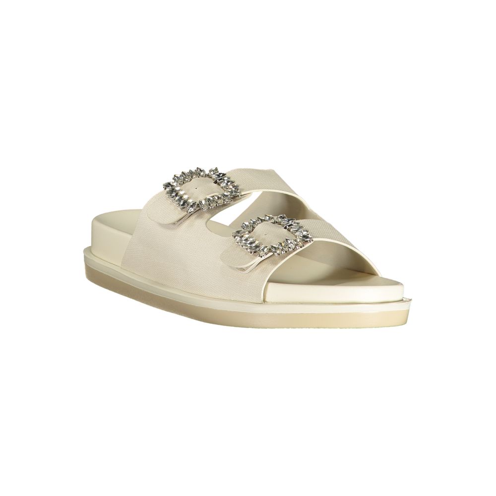Laura Biagiotti White Polyurethane Women's Slipper Laura Biagiotti