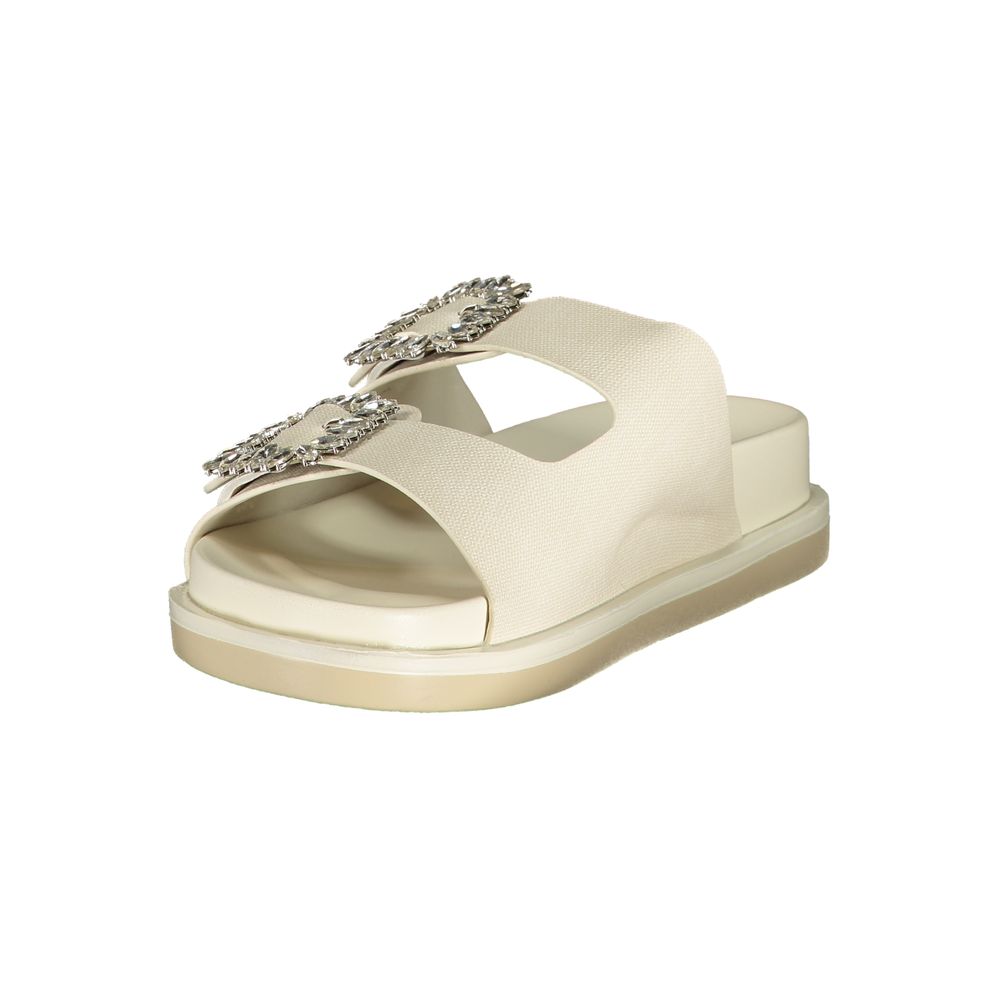 Laura Biagiotti White Polyurethane Women's Slipper Laura Biagiotti