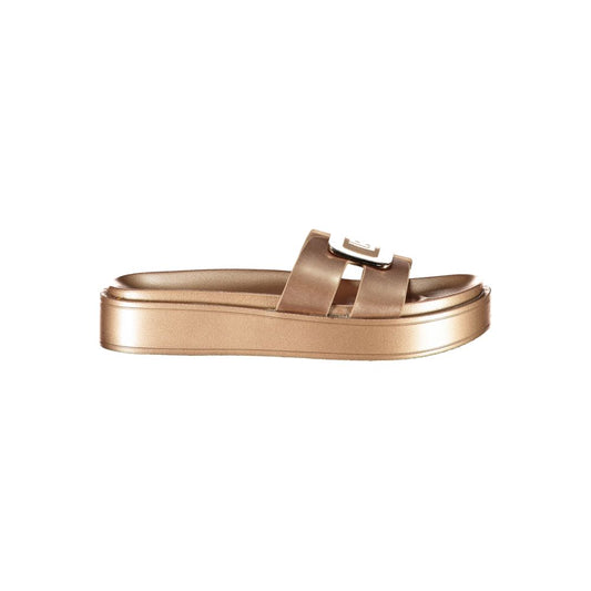 Laura Biagiotti Bronze Polyurethane Women's Sandal Laura Biagiotti