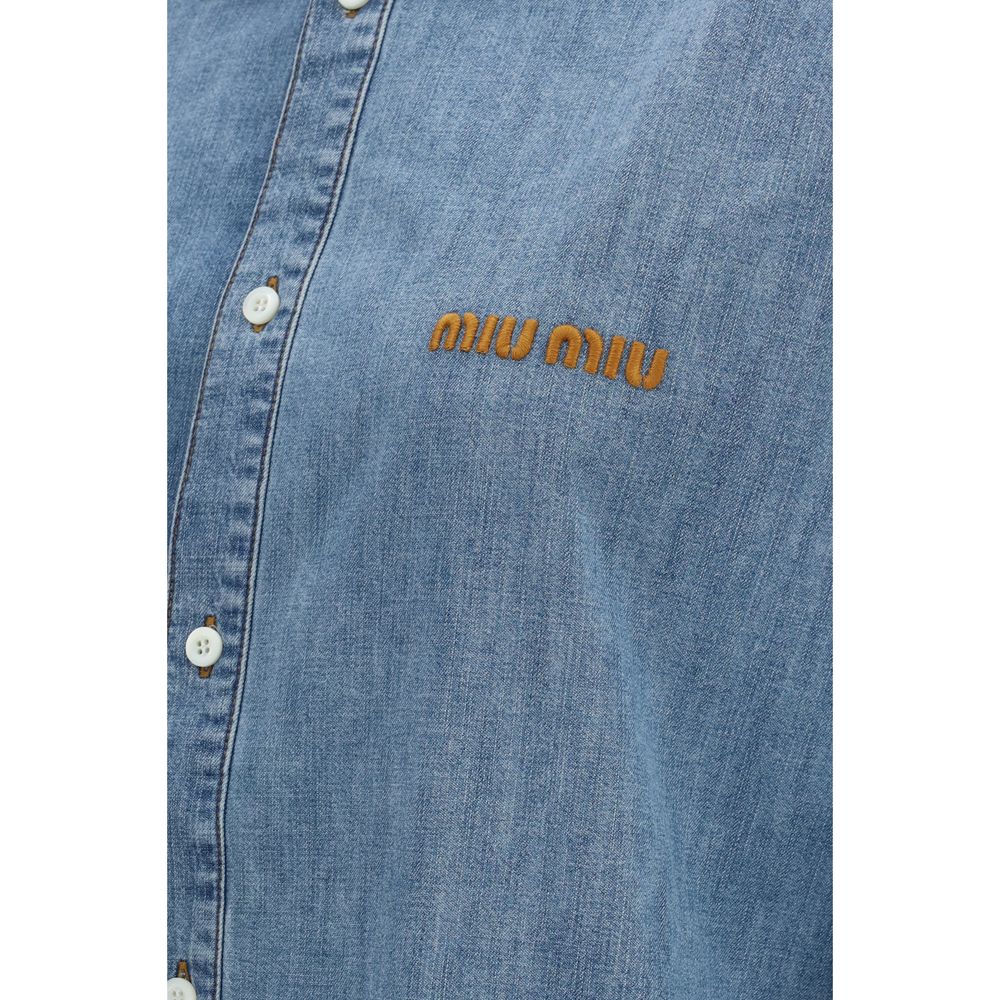 Miu Miu Blue Denim Shirt Miu Miu