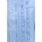 Miu Miu Blue Cotton Shortsleeve Shirt