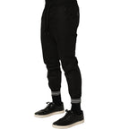 Dolce & Gabbana Black Cotton Mid Waist Jogger Sweatpants Pants Dolce & Gabbana