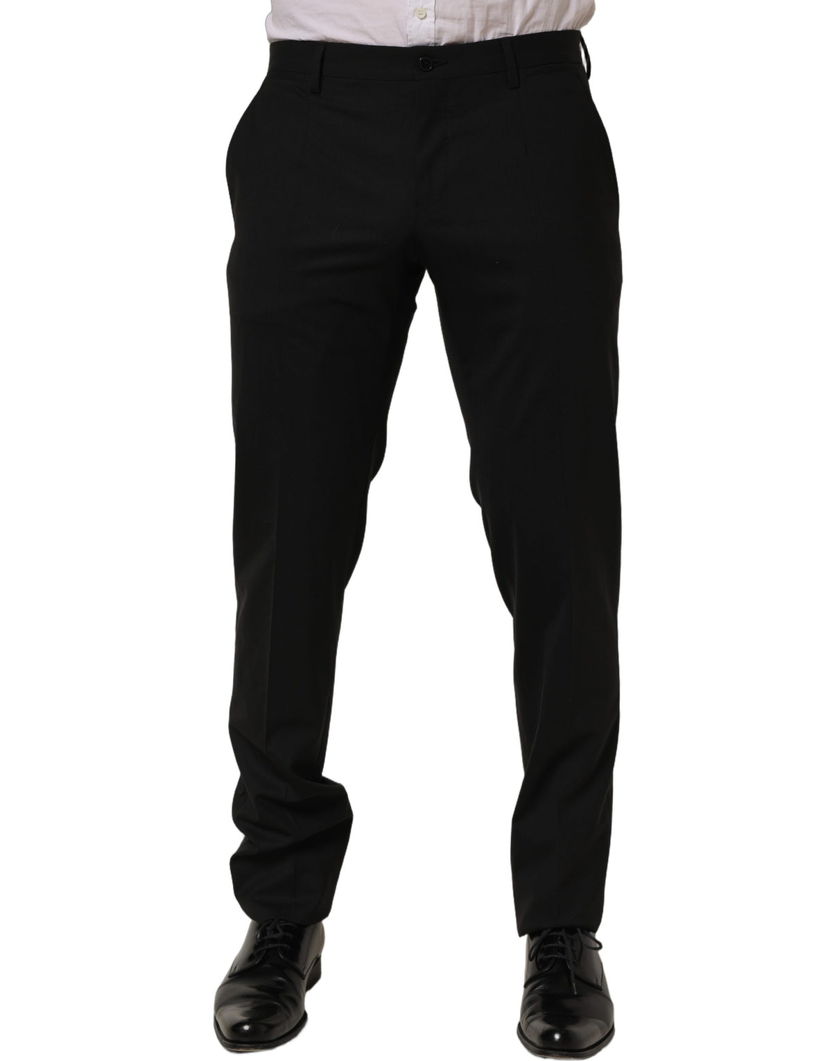 Dolce & Gabbana Black Wool Skinny Leg Dress Men Trouser Pants Dolce & Gabbana