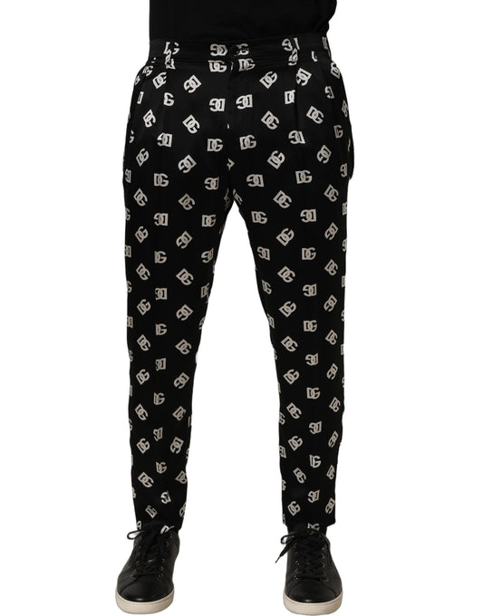 Dolce & Gabbana Black Silk Skinny Leg Dress Men Trouser Pants Dolce & Gabbana