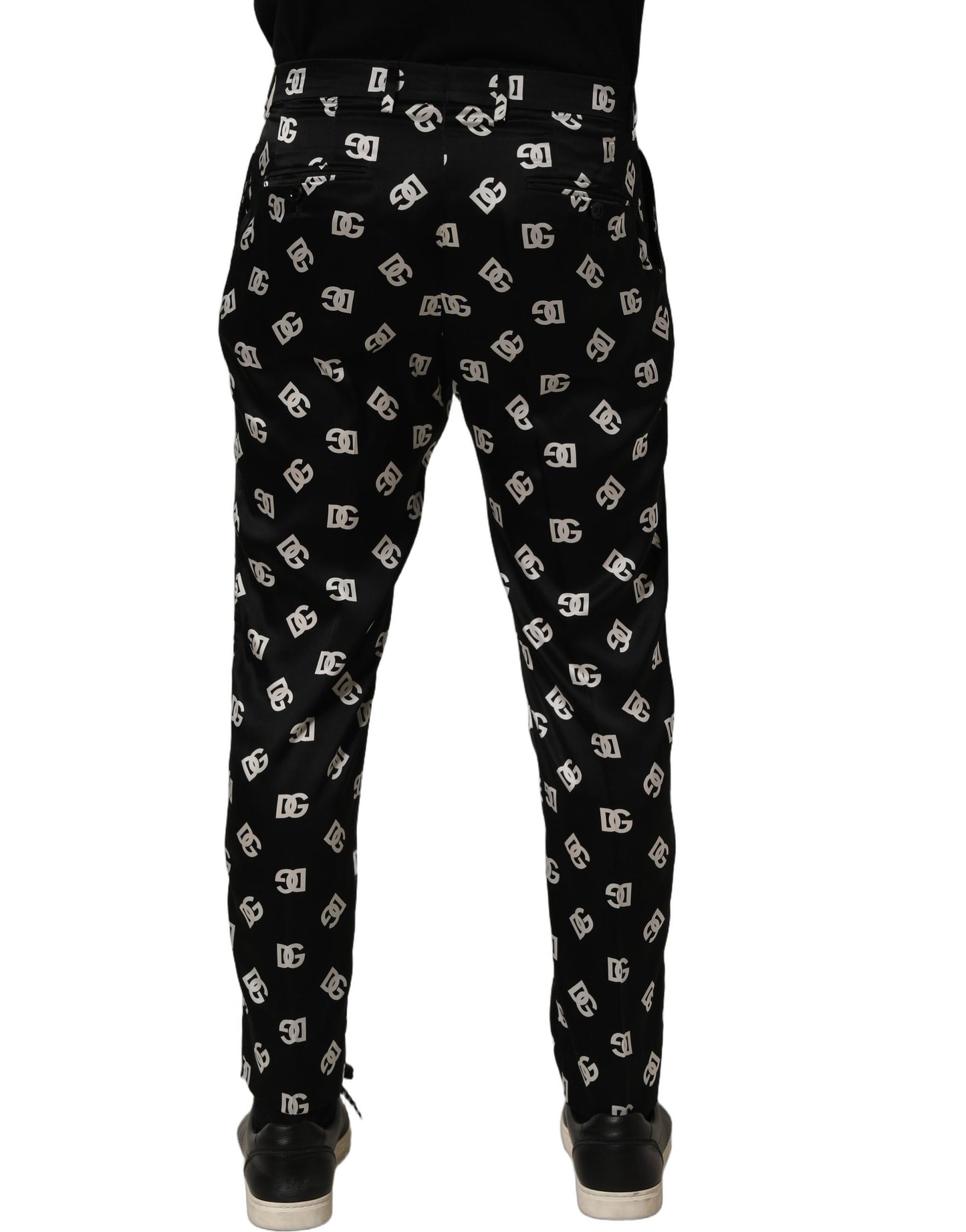 Dolce & Gabbana Black Silk Skinny Leg Dress Men Trouser Pants Dolce & Gabbana