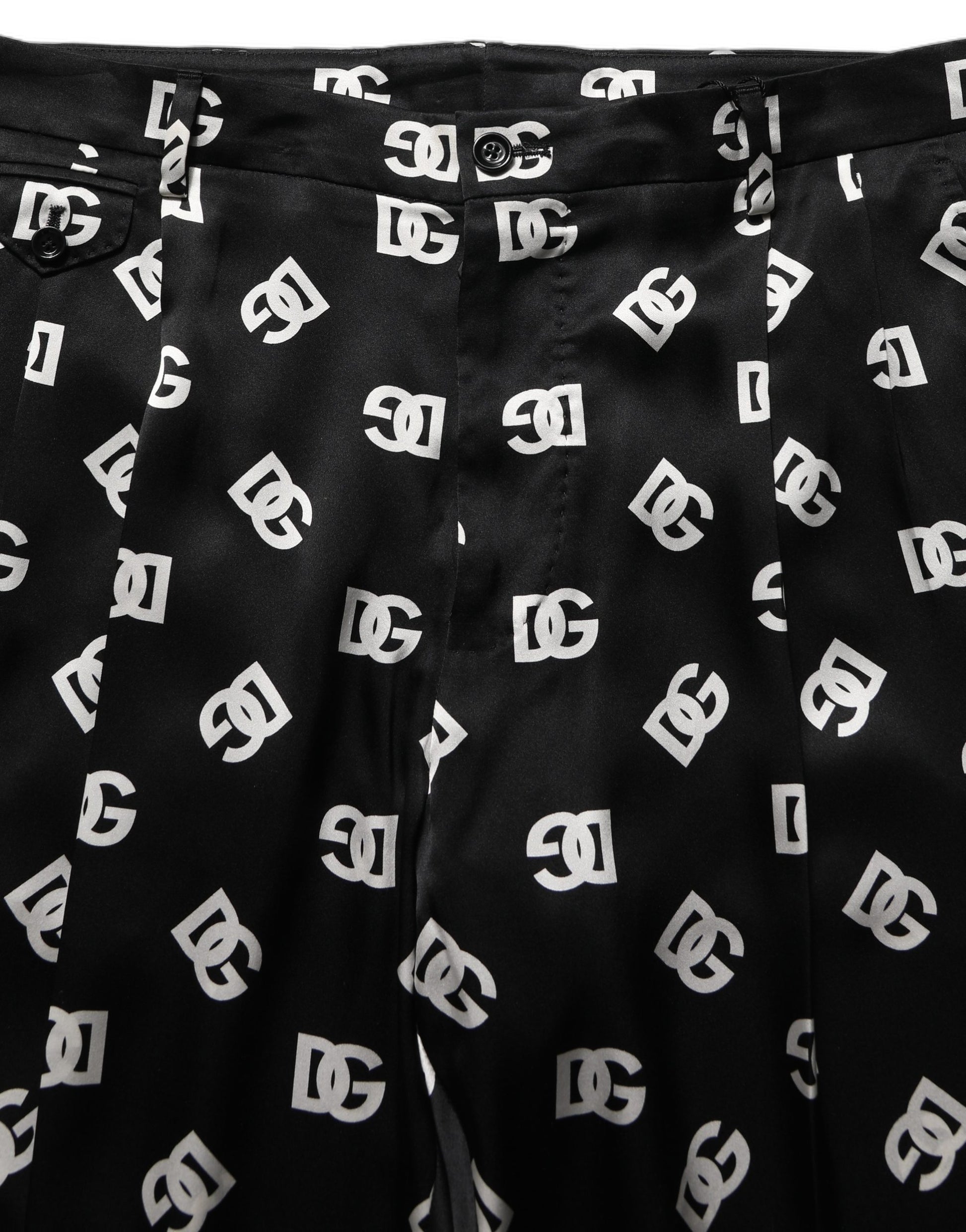 Dolce & Gabbana Black Silk Skinny Leg Dress Men Trouser Pants Dolce & Gabbana