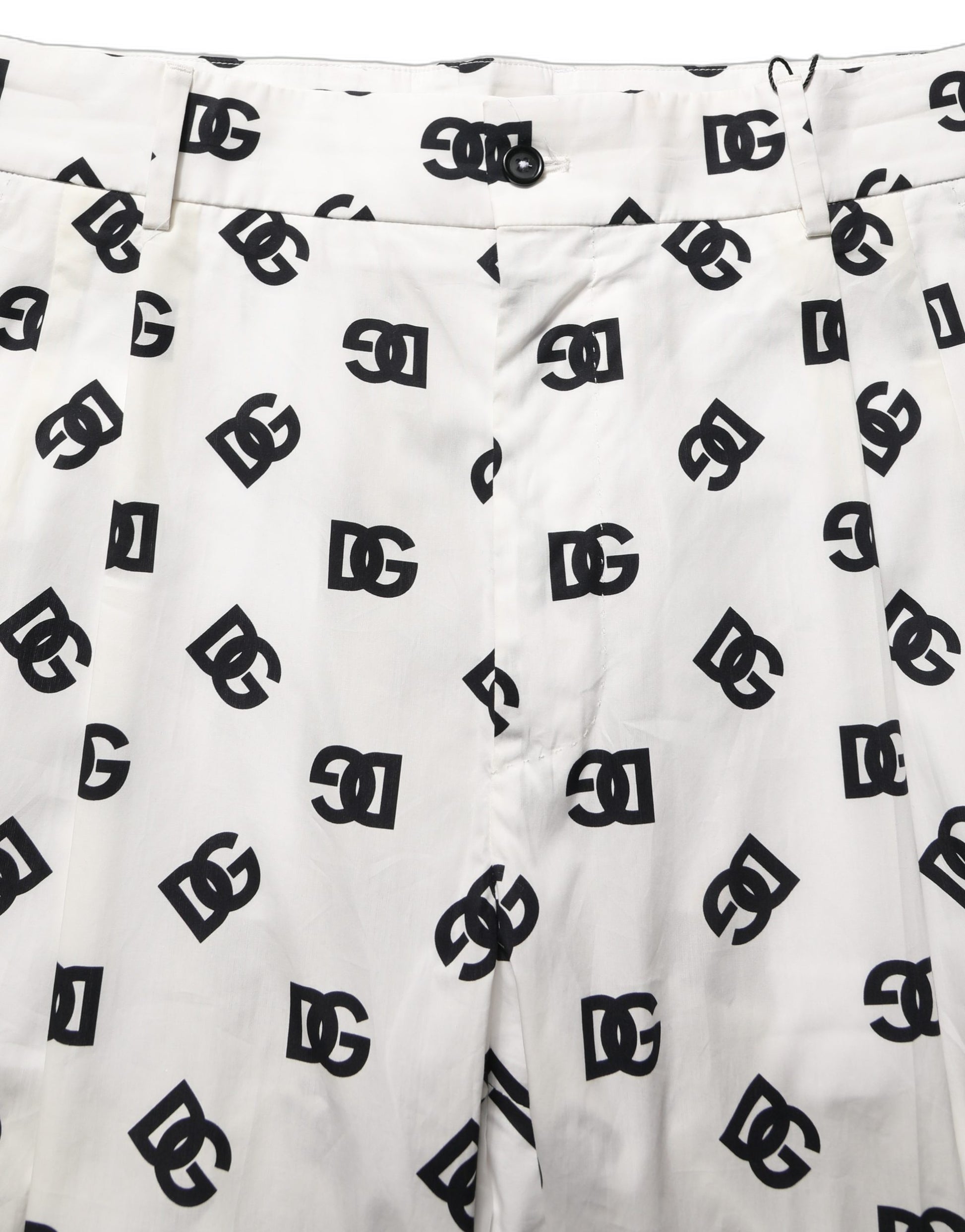 Dolce & Gabbana White Logo Skinny Leg Dress Men Trouser Pants Dolce & Gabbana