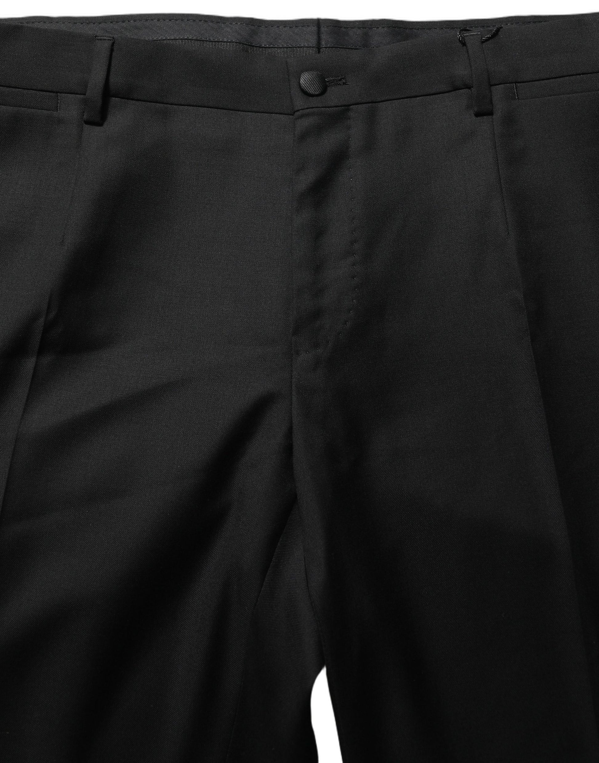 Dolce & Gabbana Black Wool Skinny Leg Dress Trouser Pants Dolce & Gabbana
