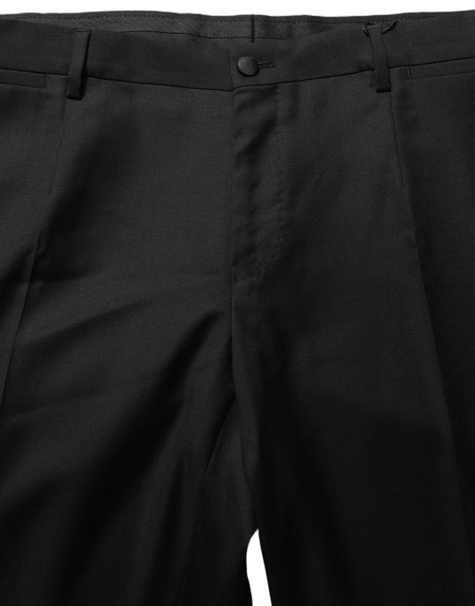 Dolce & Gabbana Black Wool Skinny Leg Dress Trouser Pants Dolce & Gabbana