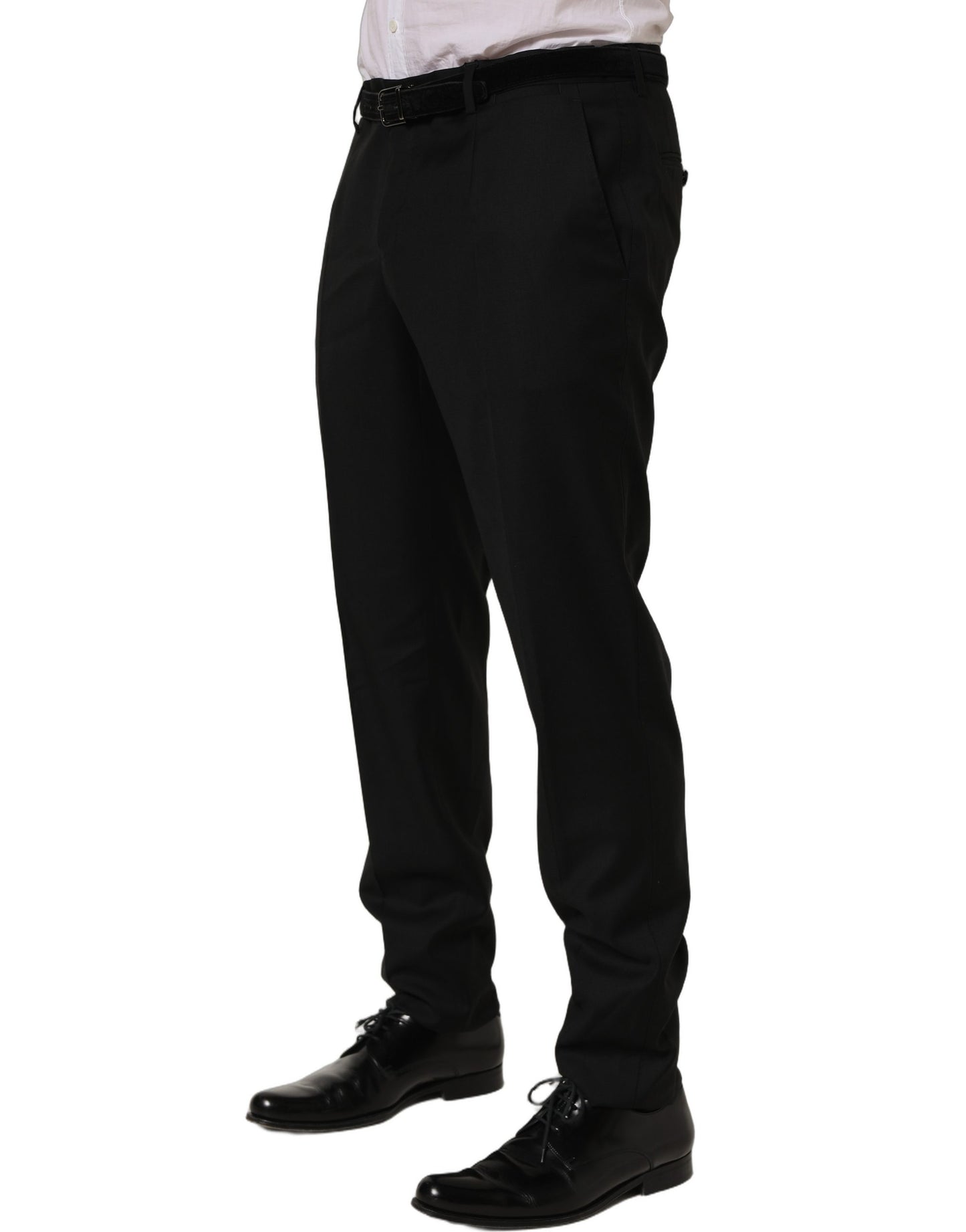 Dolce & Gabbana Black Wool Skinny Leg Dress Trouser Pants Dolce & Gabbana