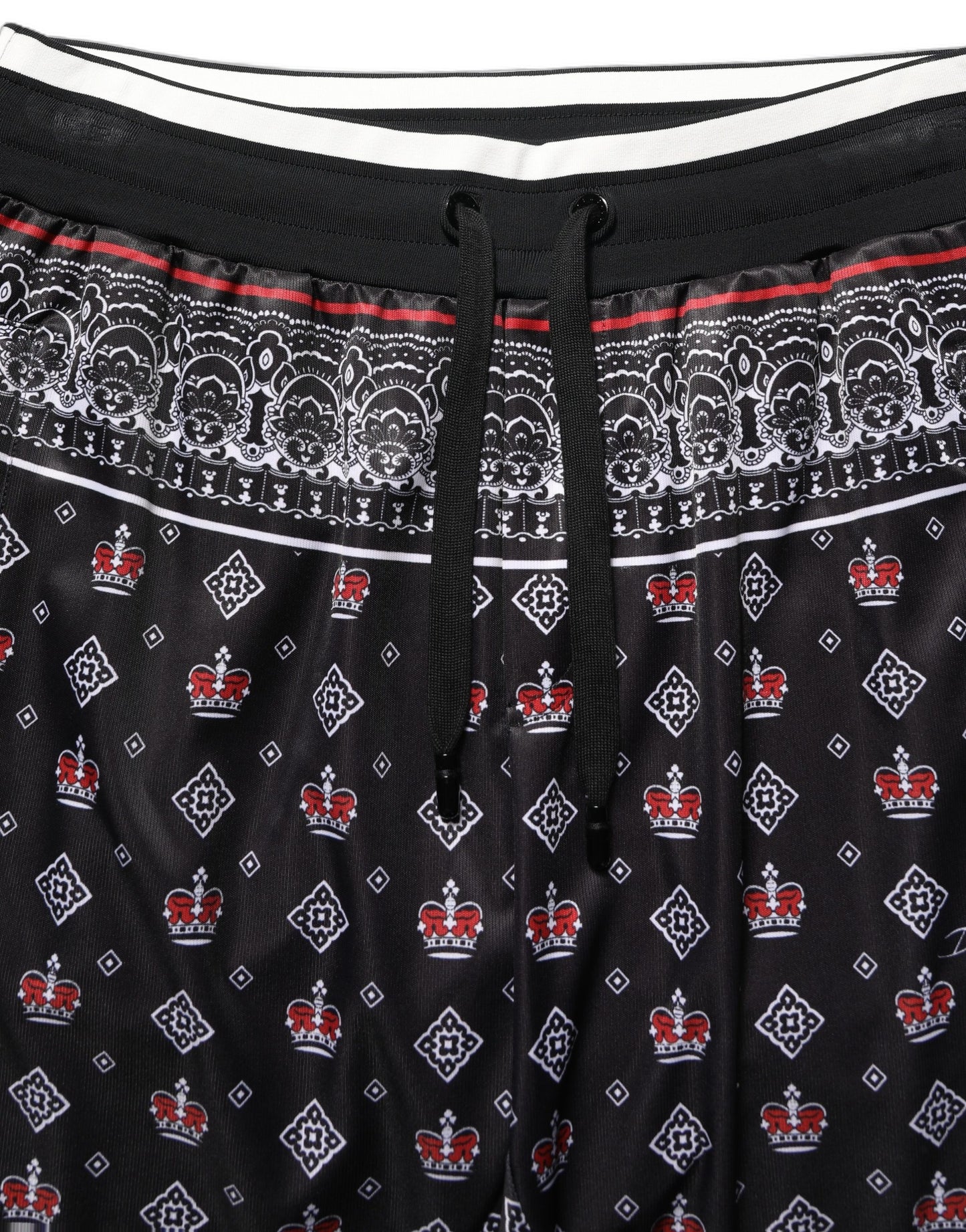 Dolce & Gabbana Black Bandana Crown Jogger Men Trouser Pants Dolce & Gabbana
