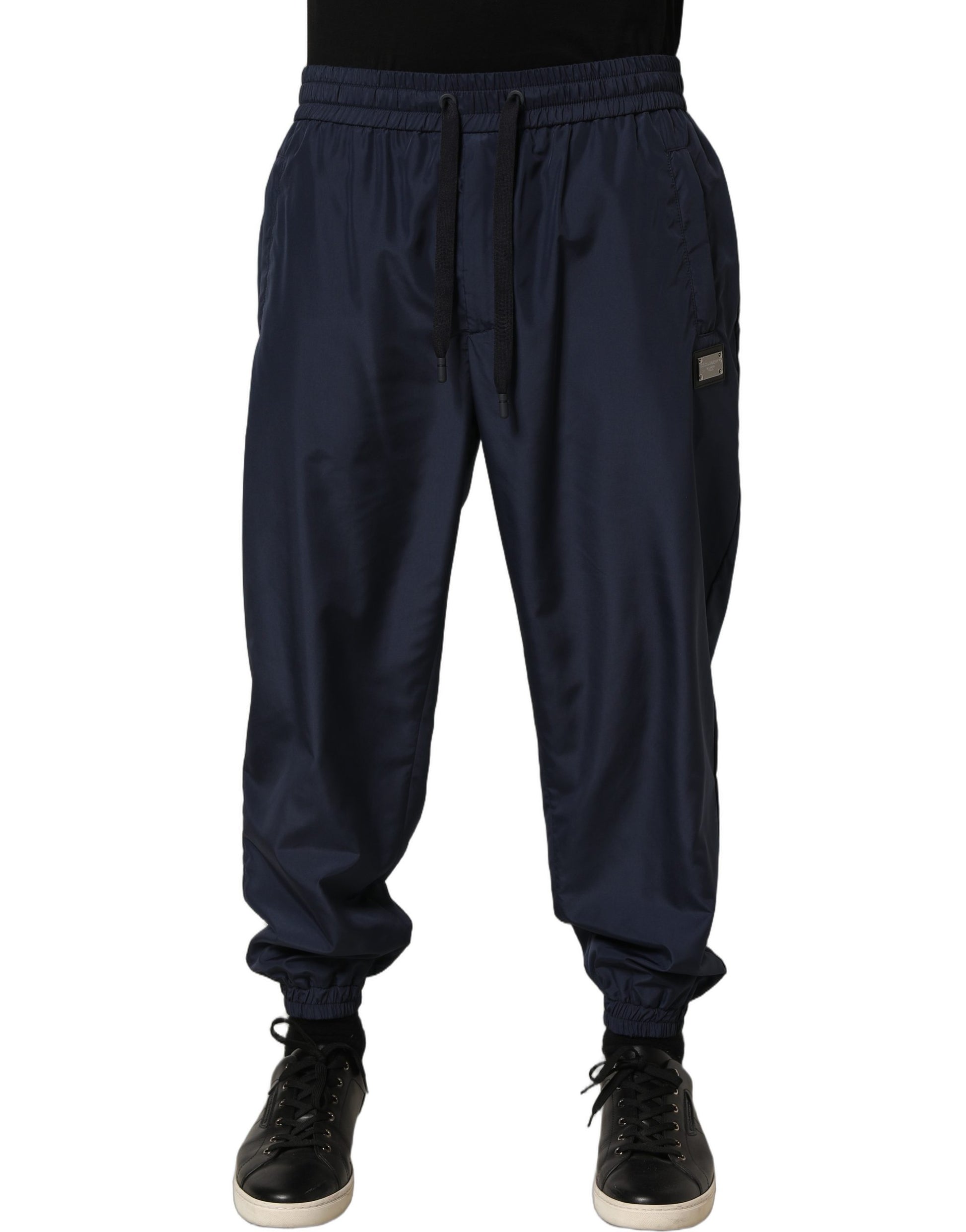 Dolce & Gabbana Dark Blue Polyester Jogger Sweatpants Pants Dolce & Gabbana