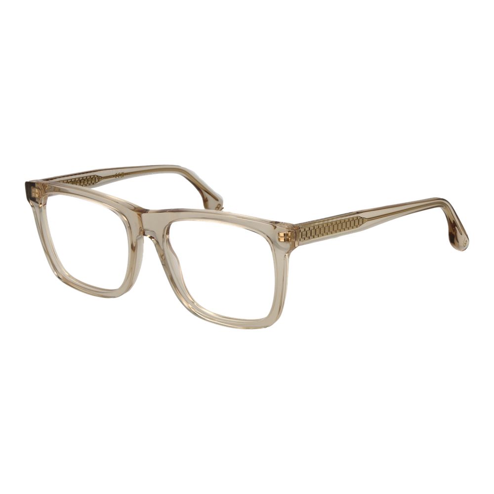 Victoria Beckham beige acetate glasses frames with clear lenses, stylish and lightweight eyewear for a sophisticated look.