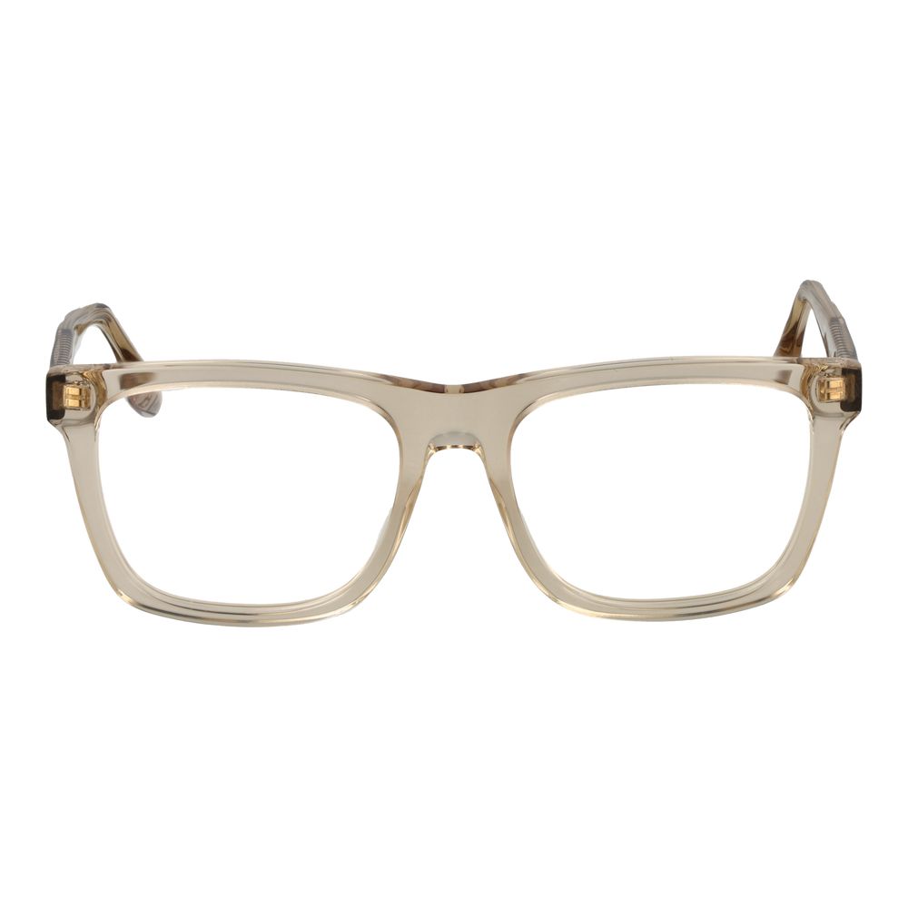 Victoria Beckham beige acetate glasses frames with clear lenses and sleek design, showcasing stylish eyewear for modern fashion.