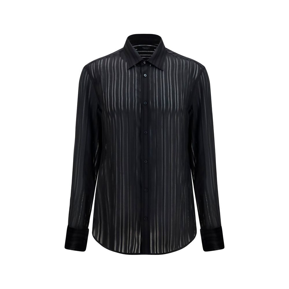 Gucci Black Silk Dress Shirt Gucci