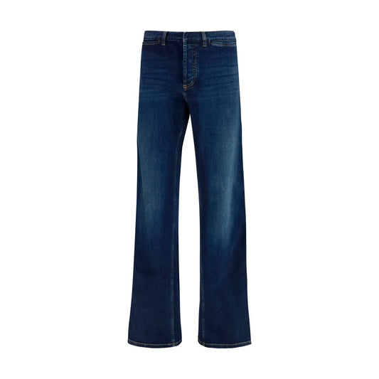 Gucci Blue Cotton Flared Jeans Gucci
