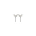 Self-Portrait silver brass earrings with sleek, modern design, featuring geometric shapes and polished finish.