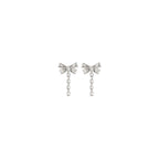 Self-Portrait silver brass earrings featuring a sleek, modern design with polished finish and minimalist style.