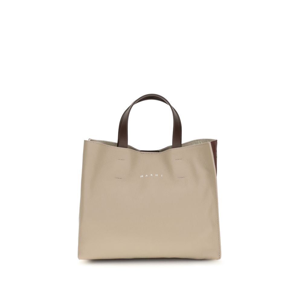 Marni Beige Calf Leather Bos Taurus Shoulder Bag Marni