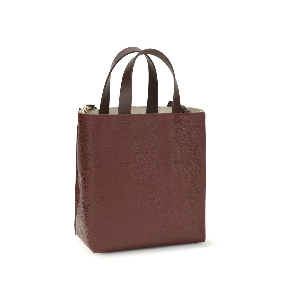 Marni Beige Calf Leather Bos Taurus Shoulder Bag Marni