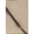Marni Beige Calf Leather Bos Taurus Shoulder Bag Marni
