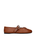 Miu Miu Brown Leather Ballet Flats Miu Miu