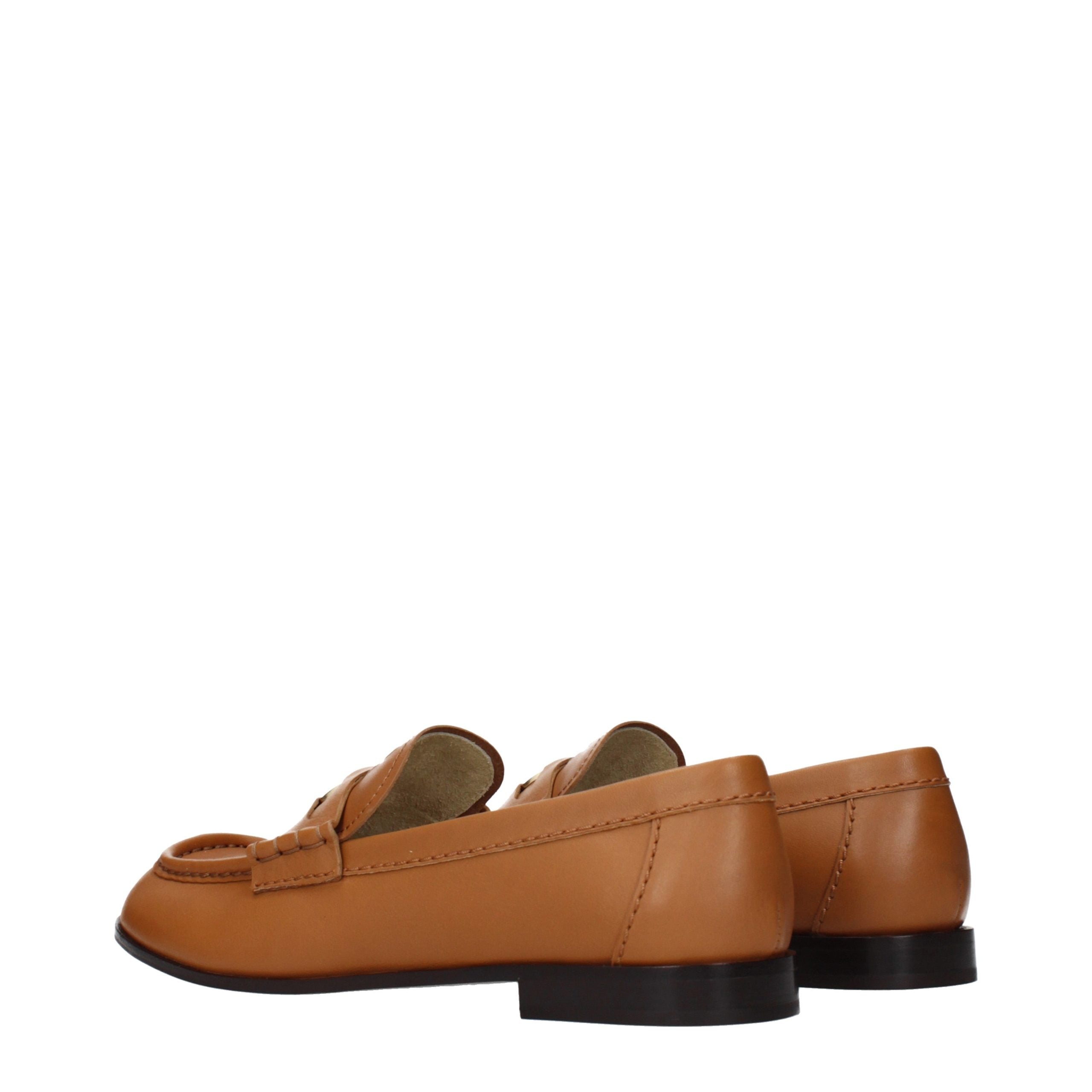 Miu Miu Brown Leather Slip-On Loafers Miu Miu