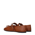 Miu Miu Brown Leather Ballet Flats Miu Miu