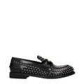 Miu Miu Black Leather Slip-On Loafers Miu Miu
