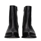 Celine Black Leather Ankle Boots Celine