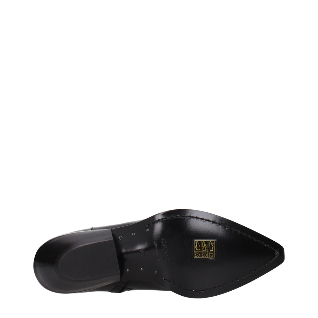 Celine Black Leather Ankle Boots Celine