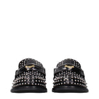 Miu Miu Black Leather Slip-On Loafers Miu Miu