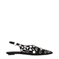 The Attico Black Leather Ballet Flats The Attico