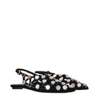 The Attico Black Leather Ballet Flats The Attico