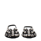 The Attico Black Leather Ballet Flats The Attico