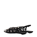 The Attico Black Leather Ballet Flats The Attico