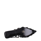 The Attico Black Leather Ballet Flats The Attico