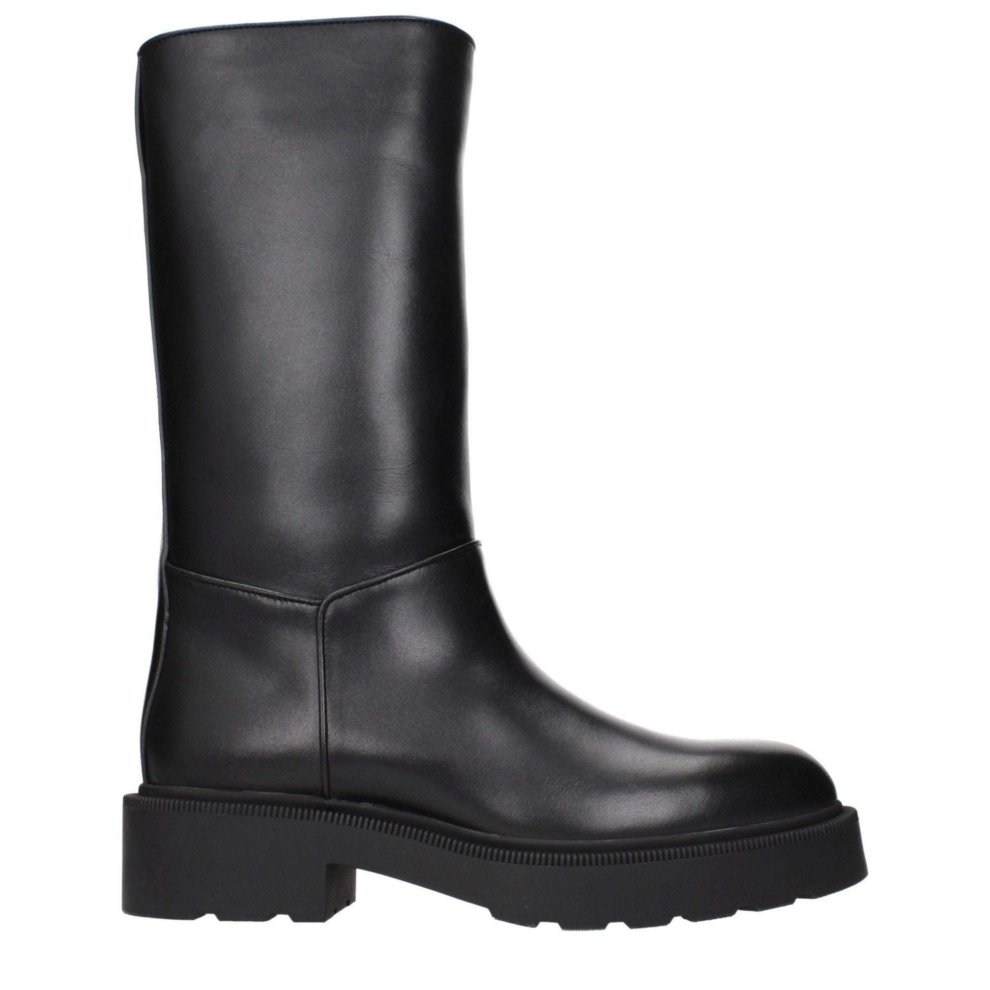 The Row Black Leather Boots