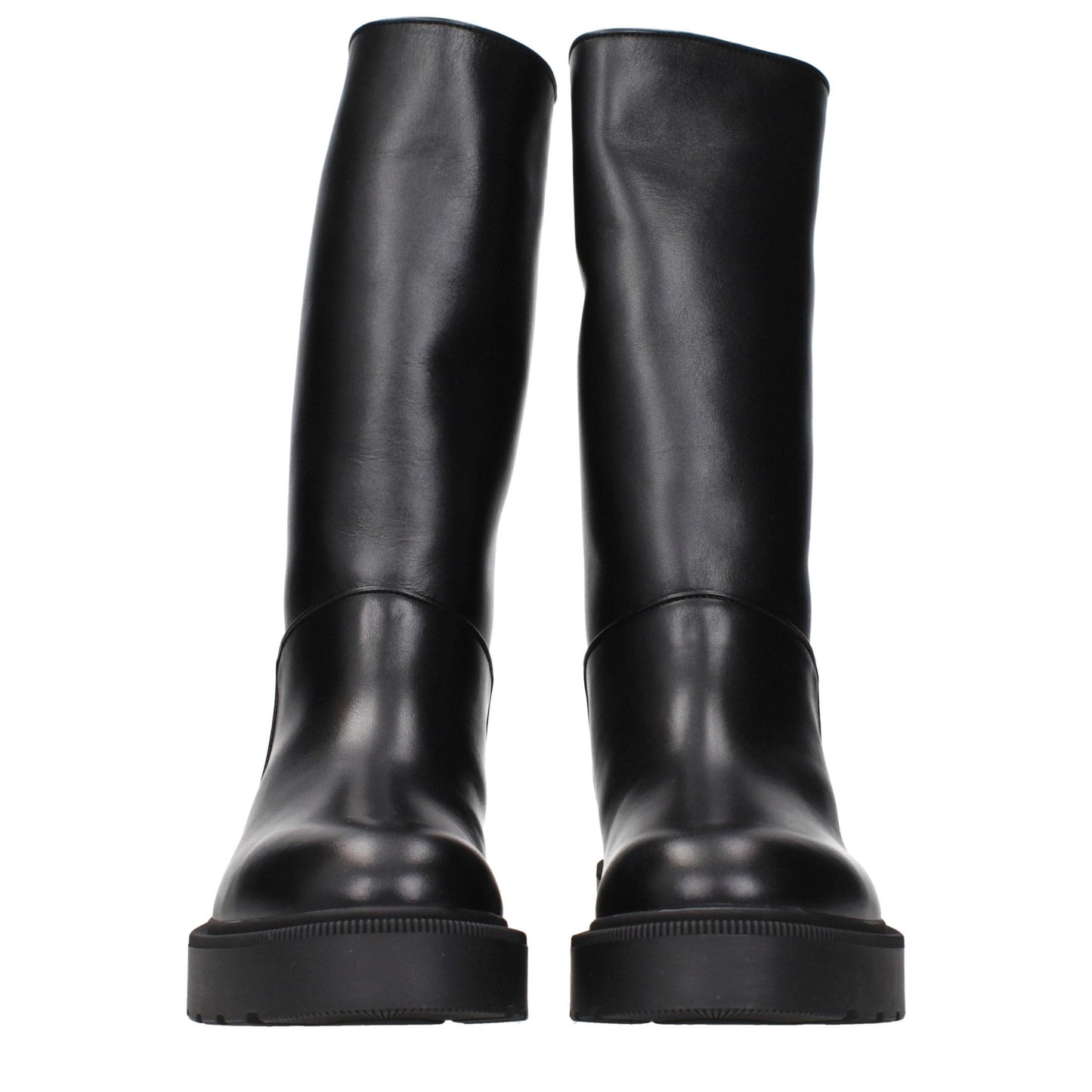The Row Black Leather Boots
